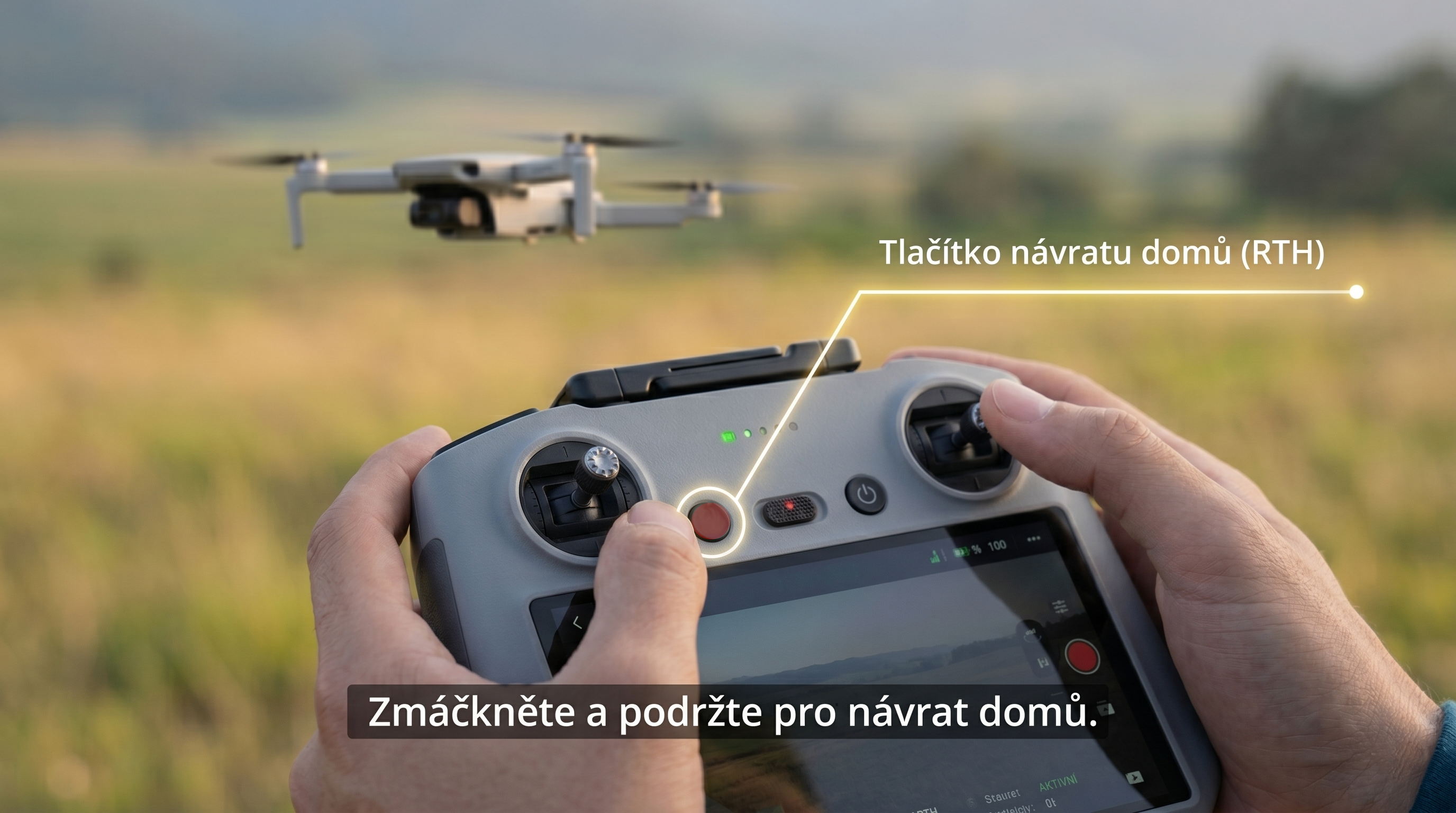 Jak správně nastavit Návrat domů (RTH) u DJI a nepřijít o dron